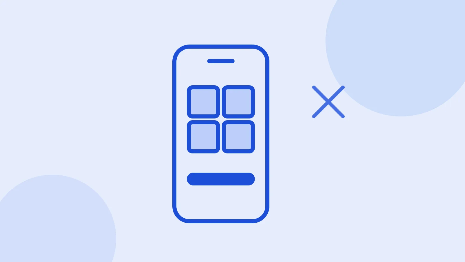 Illustration of a smartphone with a full storage bar and photo icons