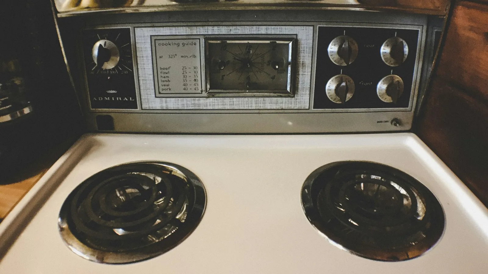 Electric range with two coil burners