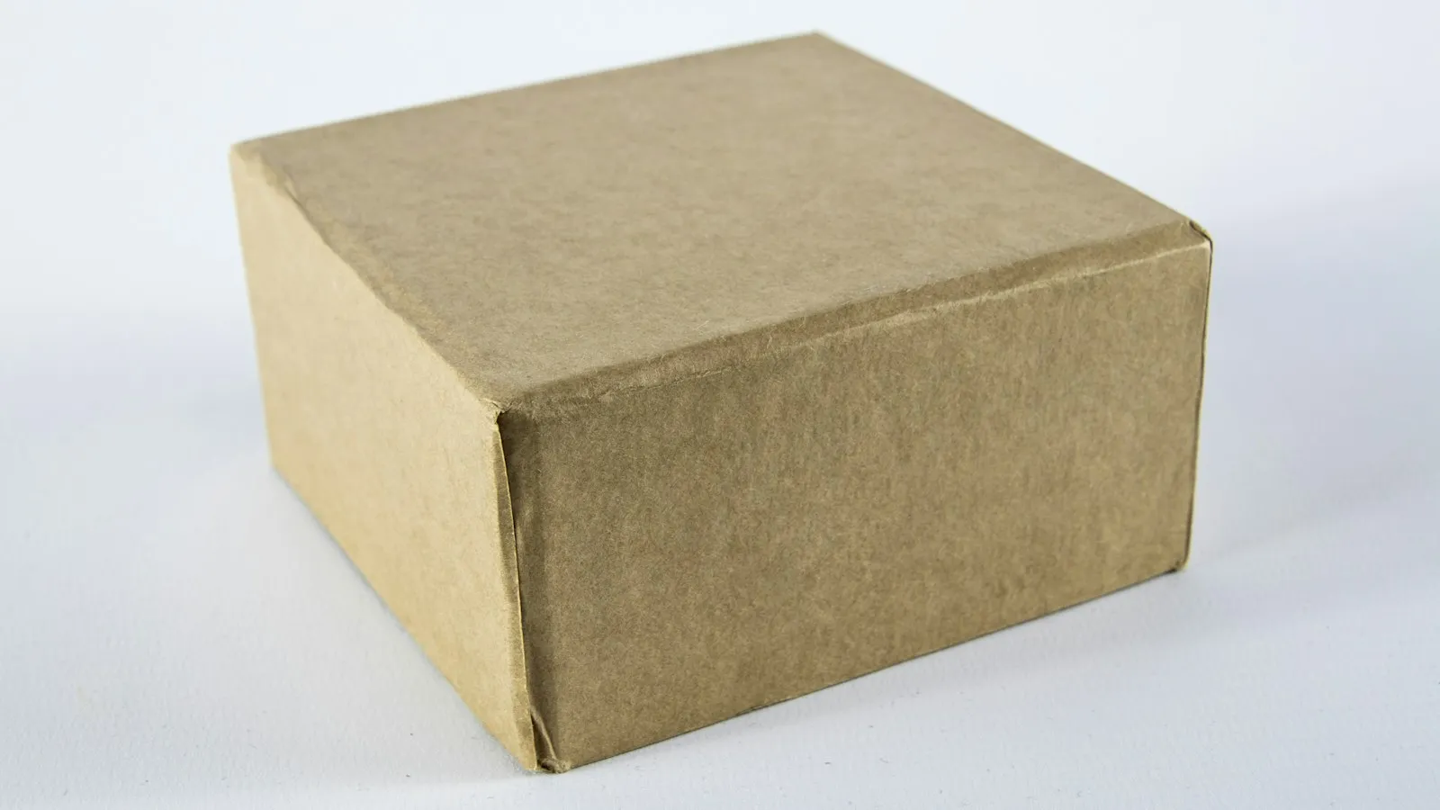 Plain brown cardboard shipping box